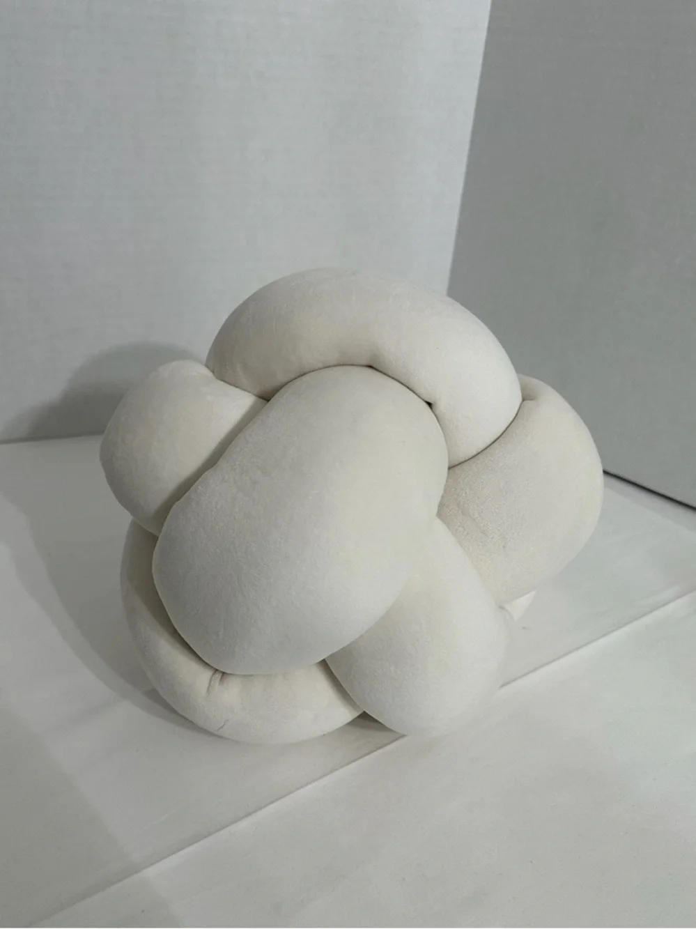 Room Essentials Off White Knot Toss Throw Pillow Modern Sculptural Decor